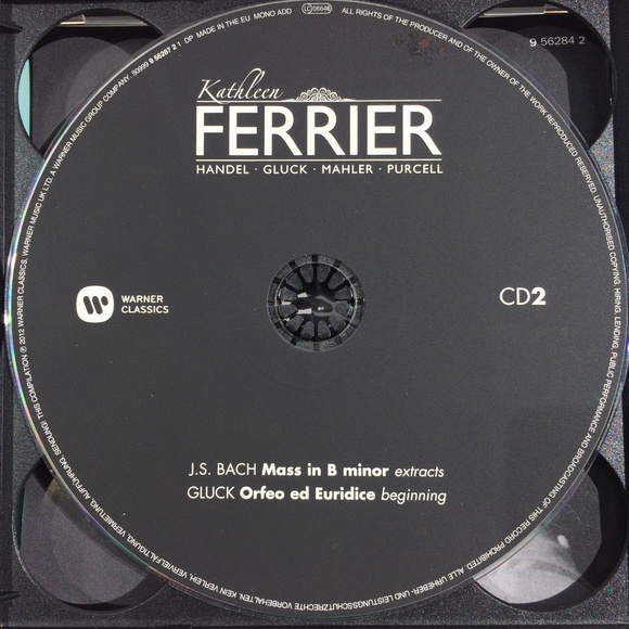 Kathleen Ferrier 3 CD BOX SET Warner Classics UPC 5099995628424 - Picture 3 of 7